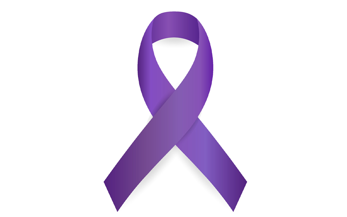 Purple domestic violence awareness ribbon